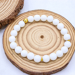 Naturel Rond Lisse Opale Gemme Bracelet Chakra Guérison Bracelet Stratchable Pour Femmes Bijoux En Gros - Product Image 2