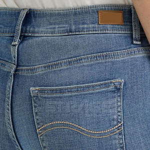 Pantalon en jean décontracté pour femme, coupe droite, tissu 100% coton respirant et écologique, coupe classique - Product Image 6