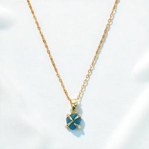 2025สินค้ามาใหม่ชุดเครื่องประดับหินแร่อะพาไทต์พร้อมจี้สร้อยคอเงิน925จี้หินหยาบที่มีเสน่ห์ - Product Image 1