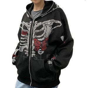 Sudaderas con capucha de lana ligeras para hombre con diseño personalizado, novedad de 2025, con diamantes de imitación para la temporada de invierno - Product Image 5