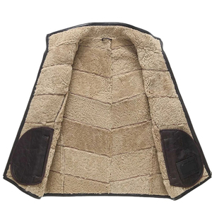 Breathable Waterproof Windproof Eco-Friendly Casual Genuine Leather Reversible Vest High Quality Thick Customizable Men Warm - Product Image 4