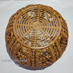 Mesa auxiliar minimalista de ratán tejido de primera calidad, duradera, para patio, balcón, mesa de centro para restaurante, interior. - Product Image 2