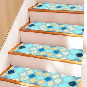 Tapis bleu, tapis bohème, tapis au design Kilim, tapis moderne, gobelin - Product Image 4