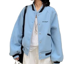 Veste universitaire surdimensionnée au design personnalisé Vestes Letterman pour femmes décontractées en gros Vestes universitaires multi-poches de qualité supérieure - Product Image 3