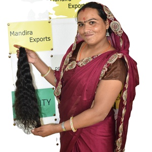 Extensions de cheveux humains indiens ondulés, 100% naturels, non traités chimiquement, couleur noire, lots de fournisseur, prix abordable - Product Image 2