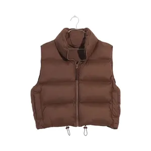 OEM logotipo personalizado ropa de moda de invierno de algodón gran oferta ropa exterior cremallera transpirable sin mangas mujeres Chaleco de burbujas - Product Image 1