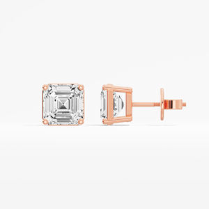 Statement Asscher ต่างหูสตั๊ดเพชร3.00 CTW Lab ปลูกในทองคำ14K 18K เครื่องประดับคุณภาพดีขายส่ง - Product Image 6