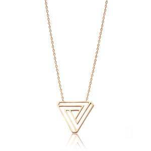 Moderne Origami Triangle Design Élégant Charme Pendentif Turc Fabriqué À La Main 925 Bijoux En Argent Sterling - Product Image 1