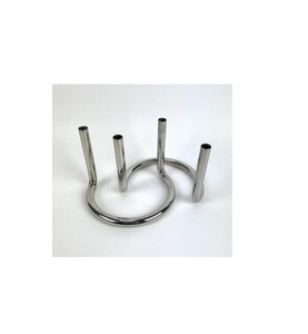 Impresionante portavelas de acero inoxidable con arte artesanal y acabado Premium ideal para temas de decoración elegantes y clásicos - Product Image 1