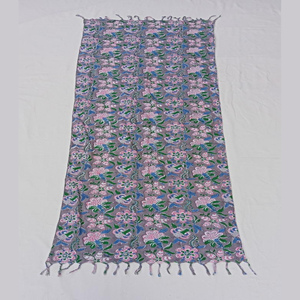 Luxury Designer Women's 100% Modal Cotton Scarf Festive Western Floral Argyle Pattern Softest Digital <b>Printed</b> Best Price Sale - Product Image 4