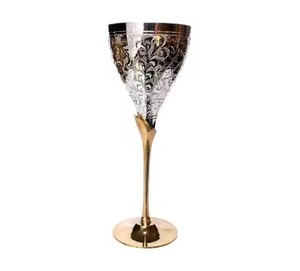 Gobelet à vin fait à la main tasse à boire en métal de luxe avec un design rond élégant pour banquet de mariage célébration fête cadeau ensemble - Product Image 3