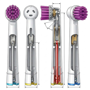 Extreme Coffee Stain Eraser <b>Round</b> Toothbrush Head Refills Generic for Oral Bs Electric <b>Brush</b> Heads Wholesale OEM - Product Image 1
