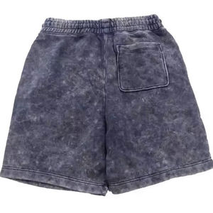 Pantalones Cortos Deportivos para Hombre, Estilo Vintage, Lavado, Sublimación, Desgastado por el Sol, con Bolsillos Traseros Elegantes, Cordones Largos, Cintura Elástica Alta, 100% - Product Image 3