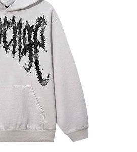 Sudadera con capucha de diamantes de imitación DTF DTG personalizada de alta calidad para hombres, ropa de calle de gran tamaño, fábrica de sudaderas - Product Image 3