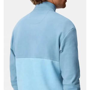 Sweat-shirt à col montant bleu clair pour homme, coupe classique, décontracté, pour l'automne, 100 % polyester, tissu éponge respirant - Product Image 5