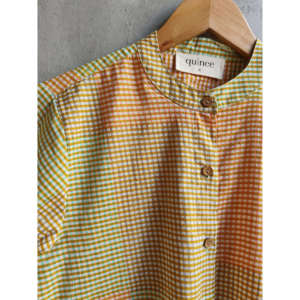 Chemise décontractée en popeline multicolores à carreaux - Product Image 4