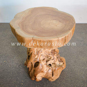 Tabouret rond en bois massif de qualité supérieure D40 Banc en bois pour l'extérieur Patio Salon Meubles - Product Image 3