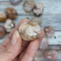 Pierres Roulées d'Agate Fleurie Polie de Haute Qualité, Cristal Gemme Métaphysique, Énergie Spirituelle Feng Shui, Guérison, Tailles Personnalisées