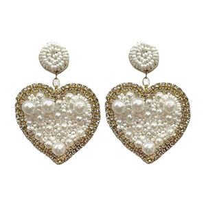 Pendiente de cuentas de semilla en forma de corazón Pendientes bohemios de elegancia Accesorios de inspiración vintage Pendientes retro chic DE LA India hechos a mano - Product Image 2