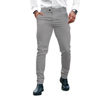 Pantalon Chino Homme Grande Taille Personnalisé en Toile Épaisse Coupe Droite Extensible Ajustement Classique 92% Coton 8% Spandex Décontracté Séchage Rapide