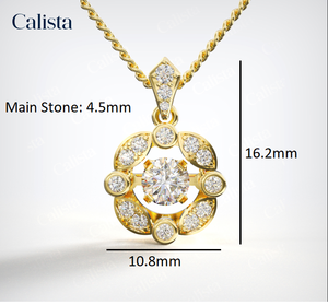 จี้สร้อยคอทองคำ 10K สไตล์หรูหรา ดีไซน์แฟชั่น ประดับด้วยเพชร CZ สำหรับผู้หญิง ผลิตในเวียดนาม-DS01005 - Product Image 5