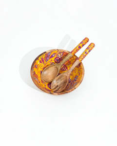 Juego de cuencos de esmalte de madera multicolor para restaurante y hostelería Uso para pedir a granel - Product Image 3