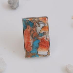 Wedding Gift High Quality Natural Designer Fine Jewelry <b>Ring</b> 925 Sterling Silver Handmade Gemstone Turquoise <b>Spinner</b> <b>Ring</b> - Product Image 3