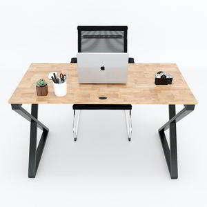 XConcept HBXC002 Minimalist Rubberwood and Metal 120x60cm <b>Foldable</b> <b>Office</b> <b>Desk</b> Durable and Stylish for Hospital or <b>Office</b> Use - Product Image 2