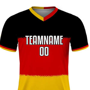 Col en V 100% Polyester Design Sublimation complète Uniforme de football Adultes Coupe automatisée Chemises et hauts Vêtements de football Maillot de football - Product Image 5