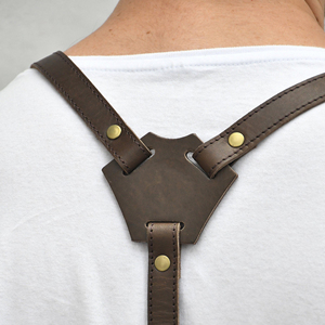 Tablier en cuir véritable robuste pour hommes utilisation en atelier boucher BBQ Chef cuisson soudage réglable Durable eau écologique - Product Image 6