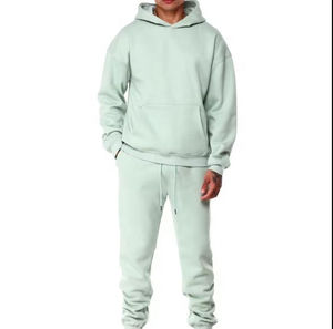 Sudadera con Capucha y Pantalones Deportivos con Logotipo Personalizado para Hombre y Mujer |   Conjunto Deportivo Urbano OEM ODM |   Conjunto de Sudadera con Capucha y Pantalones Deportivos de Felpa de Algodón ODM - Product Image 2