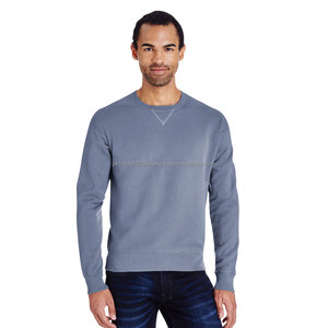 Sweatshirts à logo personnalisé Sweatshirts uni pour hommes bon marché Basics col rond vierges, sweatshirt en coton mélangé - Product Image 1