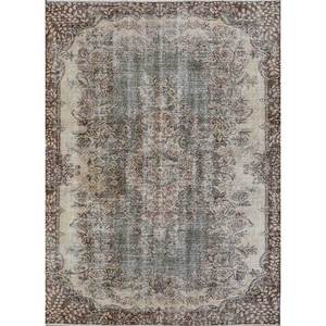 พรมขนสัตว์ลายดอกไม้สไตล์วินเทจ สีเบจและสีน้ำตาล ถักด้วยมือ สำหรับตกแต่งห้องนั่งเล่นในบ้าน ขนาด 9x12 ฟุต พรมปูพื้นทางเดินสำหรับวัยรุ่น - Product Image 1