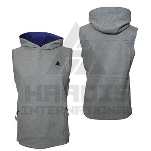 Pakistan Made <b>Men</b> <b>Sleeveless</b> <b>Hoodie</b> Solid Color Top Quality Customized <b>Men</b> <b>Sleeveless</b> <b>Hoodie</b> for Sale - Product Image 1