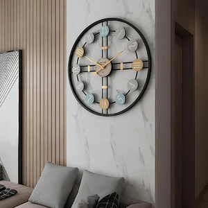 นาฬิกาแขวนผนังโลหะจำนวนมากดีไซน์ทันสมัยมีสไตล์ขายส่งของตกแต่งระดับพรีเมียมสำหรับตกแต่งบ้านสำนักงานและการใช้ในโรงแรม - Product Image 5