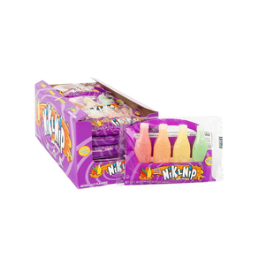 Bulk Wholesale Nik L Nip Wax Bottle Candy 12 Count Display Box 8 Packs Per Box Assorted Flavors Cherry Orange Lemon Lime Blue - Product Image 2