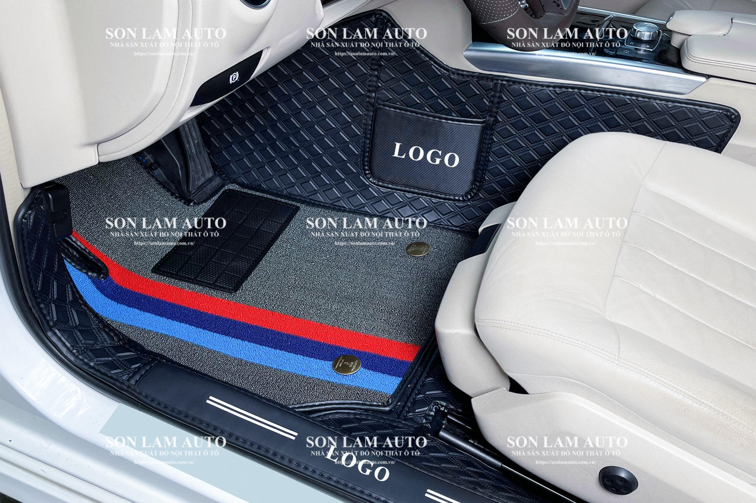 Nappa สีดำไม่มีด้ายและสีเทาลายทางป้องกันคราบเปื้อน