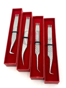 Pince à épiler d'extension de cils en acier inoxydable de nouvelle conception de couronne de style différent argenté de haute qualité avec outil de beauté de Logo personnalisé - Product Image 6