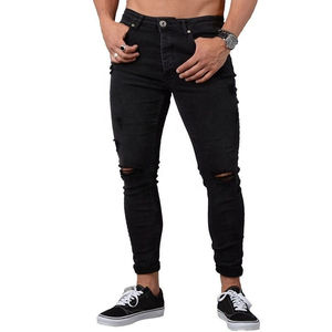 Wholesale Custom High Quality Slim Fit Men Pants <b>Jeans</b> <b>Elastic</b> Street Wear Blank <b>Jeans</b> for Men Wholesale <b>Jeans</b> Pant - Product Image 2
