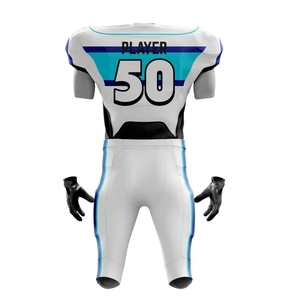 Ropa deportiva para exteriores con cuello en V que absorbe la humedad, uniforme de fútbol americano, entrenamiento sublimado, conjuntos de pantalones de equipo duraderos - Product Image 2