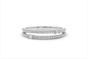 ประกายแฟชั่นผู้หญิงคลาสสิก14K สีเหลืองทองแต่งงานวงแล็บปลูกเพชรและสองแถวไมโครปูหมั้นเครื่องประดับงานปาร์ตี้ - Product Image 3