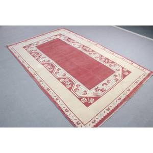 Alfombra Vintage de 5.2x8.3 pies, Alfombra Turca Grande, Alfombra Oriental Roja de Lana - Product Image 2