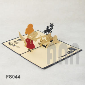 Papel de felicitación hecho a mano Regalo Día de Acción de Gracias Aniversario Tarjeta emergente para cumpleaños Día de San Valentín Impresión offset Recuerdo - Product Image 3