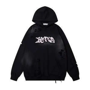 Vente en gros 100% sweat à capuche en molleton de coton pour hommes grande taille logo personnalisé brodé surdimensionné Gym Fitness Design hiver numérique - Product Image 3