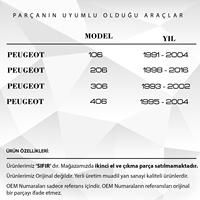 Coque de bouton de clé de télécommande avec logo pour Peugeot (expédition du fabricant turc) Code de produit: KY2208