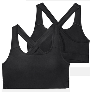 Women's High Quality Lightweight Yoga Fitness Wear Printed Sports Bra Front Custom Design Quick Dry Breathable Medium Support - Product Image 1