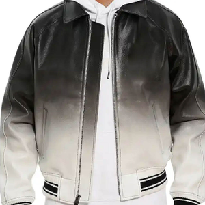 2025 Best Selling High Quality Men's <b>Leather</b> <b>Jacket</b> with <b>Long</b> Sleeves Stylish Design - Product Image 3