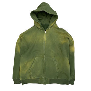 OEM Vintage Wash Hoodie Hombres Algodón Peso pesado Streetwear Oversized Hoodie Acid Washed Blank Drop Shoulder Hoodie Para Hombres - Product Image 2