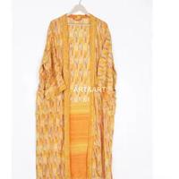 Robe ethnique vintage en soie, kimono de plage élégant pour femme, fabriqué à partir de sari indien recyclé, avec logo frontal, séchage rapide, col en V, printemps, été, automne