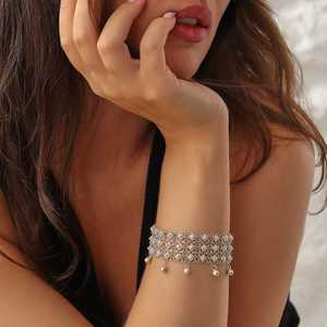 Three-Row Coriander Bead <b>Bracelet</b> 925 Sterling <b>Silver</b> Fashionable <b>Bangles</b> & <b>Bracelets</b> - Product Image 4